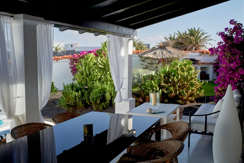 Terraza por la tarde