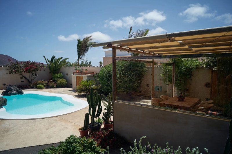 Pérgola acristalada